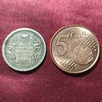 Colonie britanniche 1/4 Rupia 1943 argento 