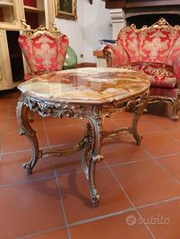 TAVOLINO DA SALOTTO IN ONICE STILE BAROCCO
