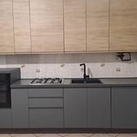 Cucina lineare moderna nero antracite