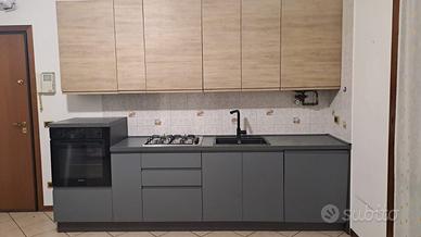 Cucina lineare moderna nero antracite