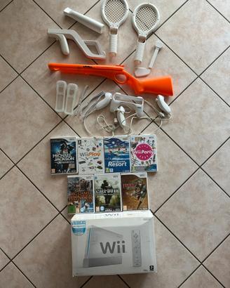Nintendo wii con accessori e giochi