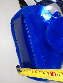 Borsa mini CARPISA pelliccia sintetica blu elettri