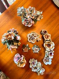 Lotto Vintage Fiori in Porcellana Capodimonte