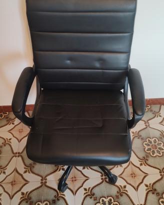 2 Sedie da ufficio regolabili pelle