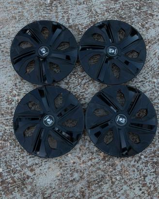 Set 4 copricerchi MOMO blade nero lucido/carbon