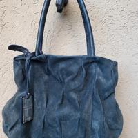 Borsa Coccinelle originale, in camoscio blu