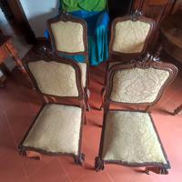 Sedie antiche Luigi Filippo in noce