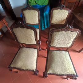 Sedie antiche Luigi Filippo in noce