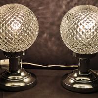 Coppia lampada tavolo Art Deco vintage anni '70