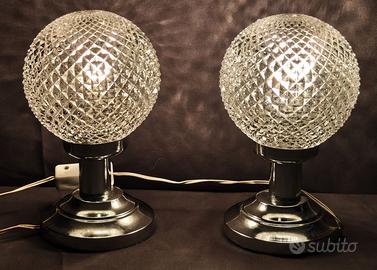 Coppia lampada tavolo Art Deco vintage anni '70