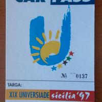 XIX Universiade Sicilia '97 - Pass auto