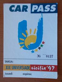 XIX Universiade Sicilia '97 - Pass auto