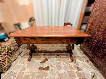 Scrivania in legno massello (Pino) artigianale