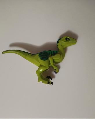 Lego Juniors minifigure velociraptor verde
