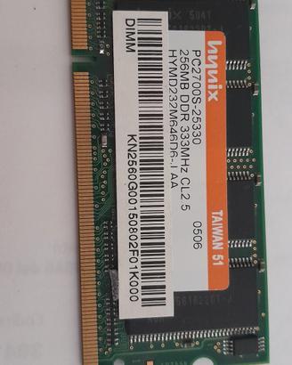 RAM Hynix 256MB DDR 333MHz PC2700 Notebook