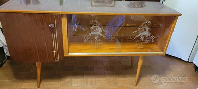 credenzina vintage con vetrinetta 