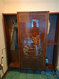 Mobile attaccapanni ingresso vintage con specchio