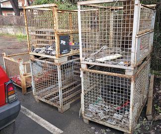 CESTE INDUSTRIALI IN METALLO SENZA RUOTE