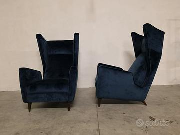 Coppia Rare Poltrone Mario Oreglia