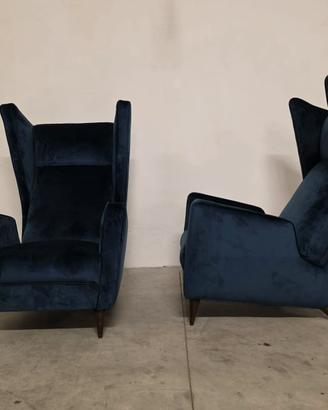 Coppia Rare Poltrone Mario Oreglia