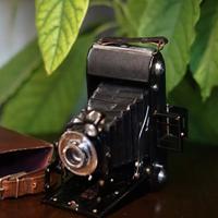 Antica fotocamera a soffietto Wirgin vintage  