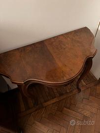 Tavolino pieghevole in legno d’epoca