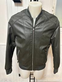 Giubbotto in pelle trapuntato