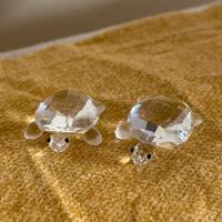 coppia di mini tartarughe Swarovski