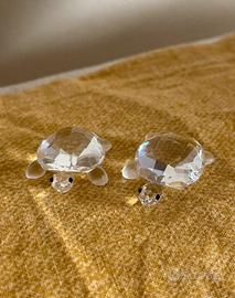 coppia di mini tartarughe Swarovski