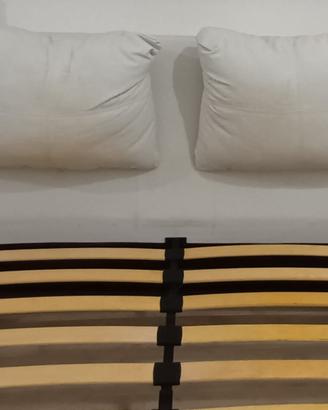 Letto matrimoniale in ecopelle bianco