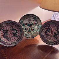 Set 3 Piatti Porcellana Cinese Vintage