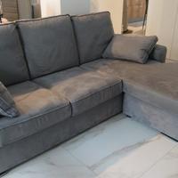 Divano 3 posti con penisola BeHome – Grigio Antrac