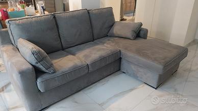 Divano 3 posti con penisola BeHome – Grigio Antrac