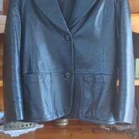 Giacca in vera pelle taglia 46 colore nero da donn