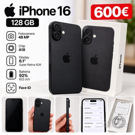 iPhone 16 128 GB Nero
