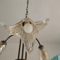 Lampadario classico a 3 luci con diffusori a fiore