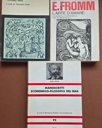 Lotto 3 libri di filosofia. Moro, Fromm. Marx