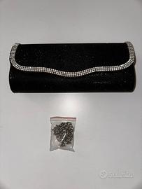 Pochette elegante con brillantini nuova