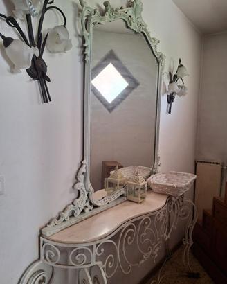 Consolle antica ripiano in marmo