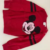 Pullover Rosso Disney Baby Topolino 30/36 Mesi
