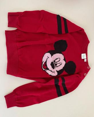Pullover Rosso Disney Baby Topolino 30/36 Mesi