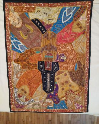 Arazzo bohemien vintage patchwork indiano