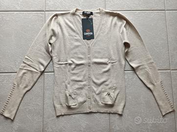 Cardigan beige donna CANDIDA TG. S/M