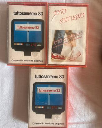 3 cassette dell’83 in buone condizioni in blocco