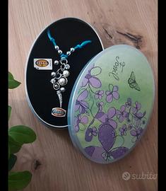 Collana Fossil donna elegante celeste con ciondolo