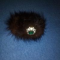 Bracciale peloso con pietra brillantini