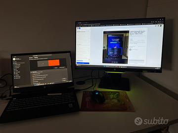 Laptop Hp pavilon 16 gaming + Monitor 144hz G-sync
