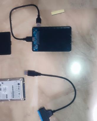 Hard Disk SATA Fujitsu 500GB+box+interfaccia USB
