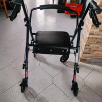 deambulatore con cestello portaoggetti