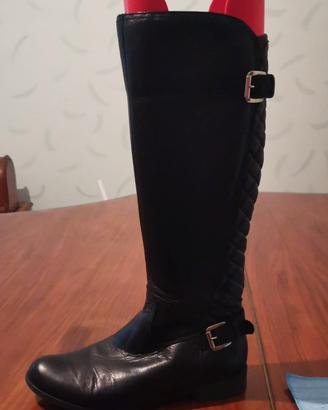 Stivali neri in pelle, donna, n.38